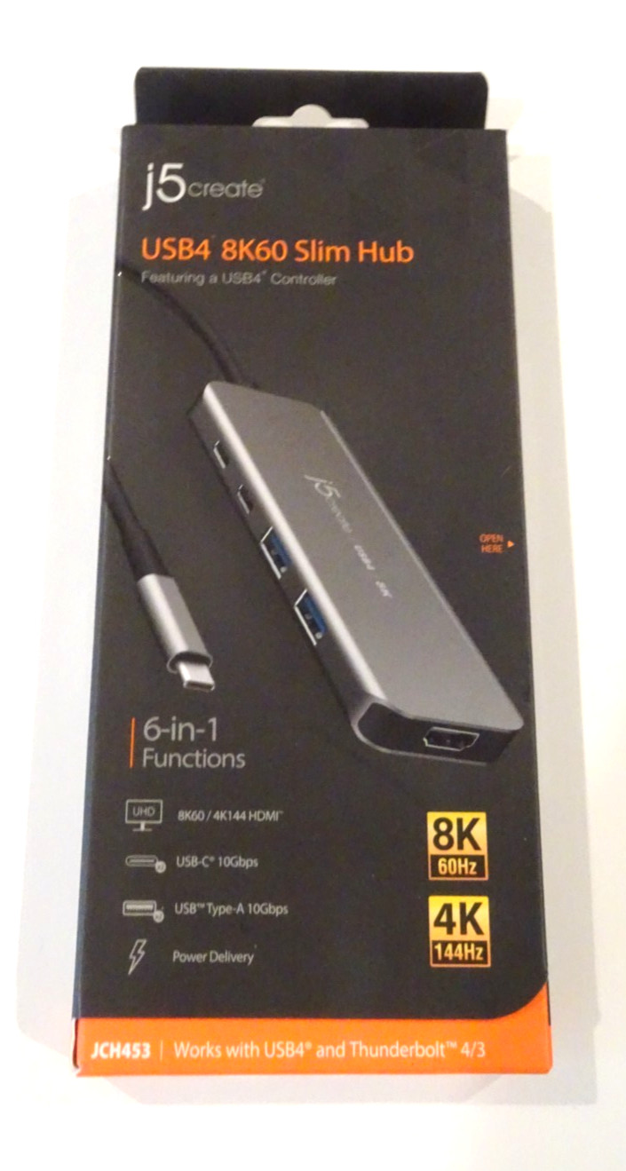 J5create JCH453 USB4 8K50 Multi-Port 6 in 1 Slim Hub J5create JCH453 USB4 8K50 Multi-Port 6 in 1 Slim Hub