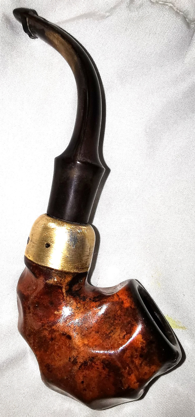 VTG Peterson's 301 Pipe Dublin Sterling Silver Sculptured RARE Briar Burl VTG Peterson's 301 Pipe Dublin Sterling Silver Sculptured RARE Briar Burl