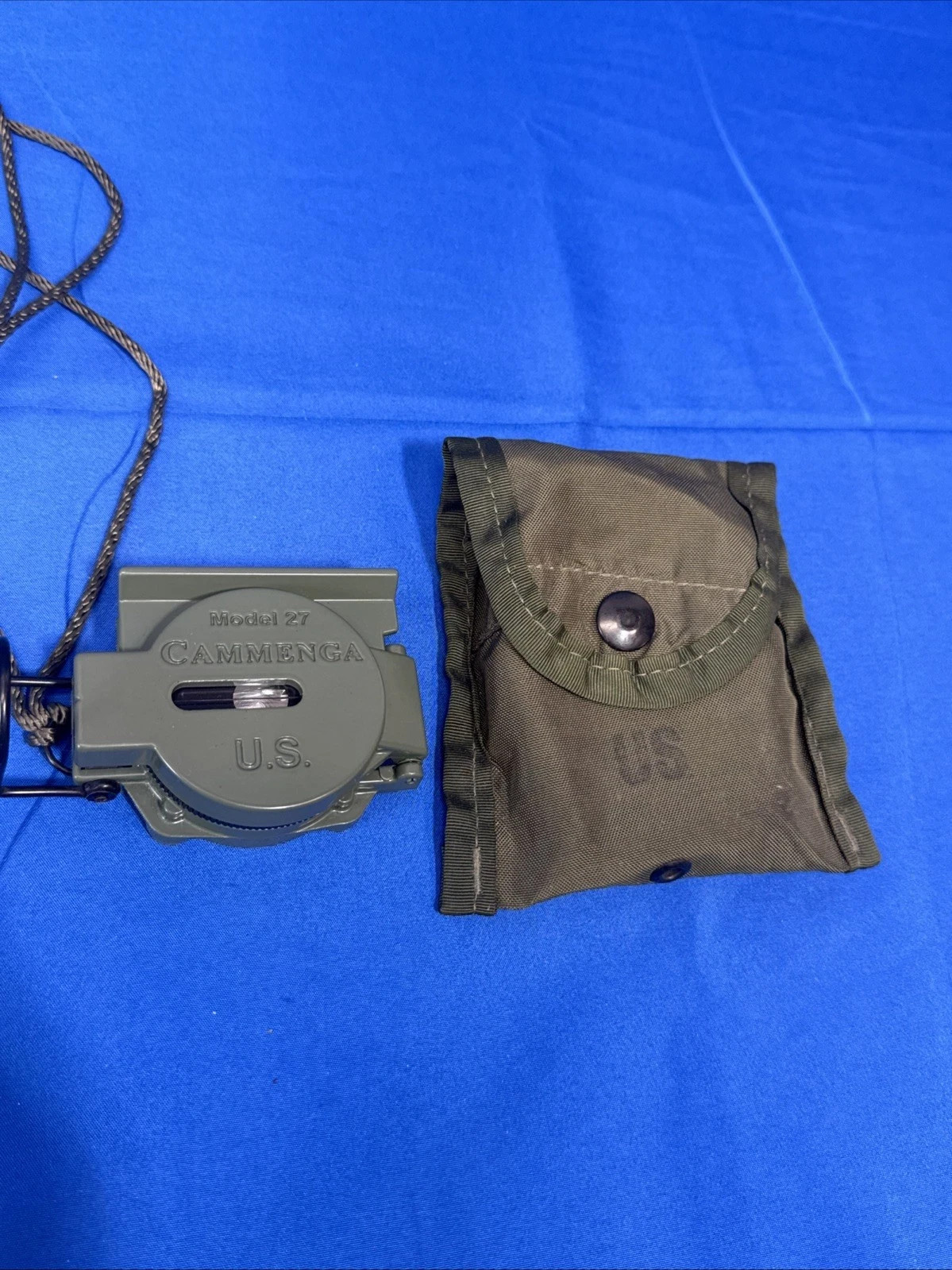 Cammenga Model 27 US Military Phosphorescent Lensatic Compass W Pouch 
