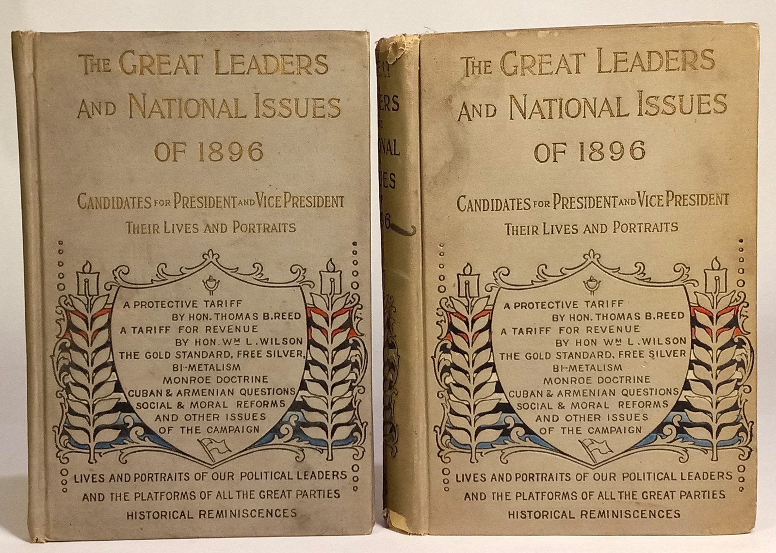 Antique 1896 SALESMAN SAMPLE Book-Presidential Campaign & Issues of 1896 + Book