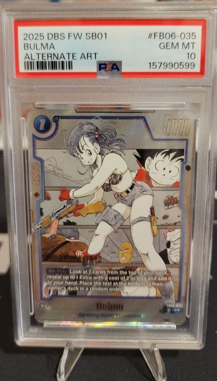 PSA 10 - Bulma FB06-035 - 2025 DBS FW Manga Booster (SB01) - Alt Art