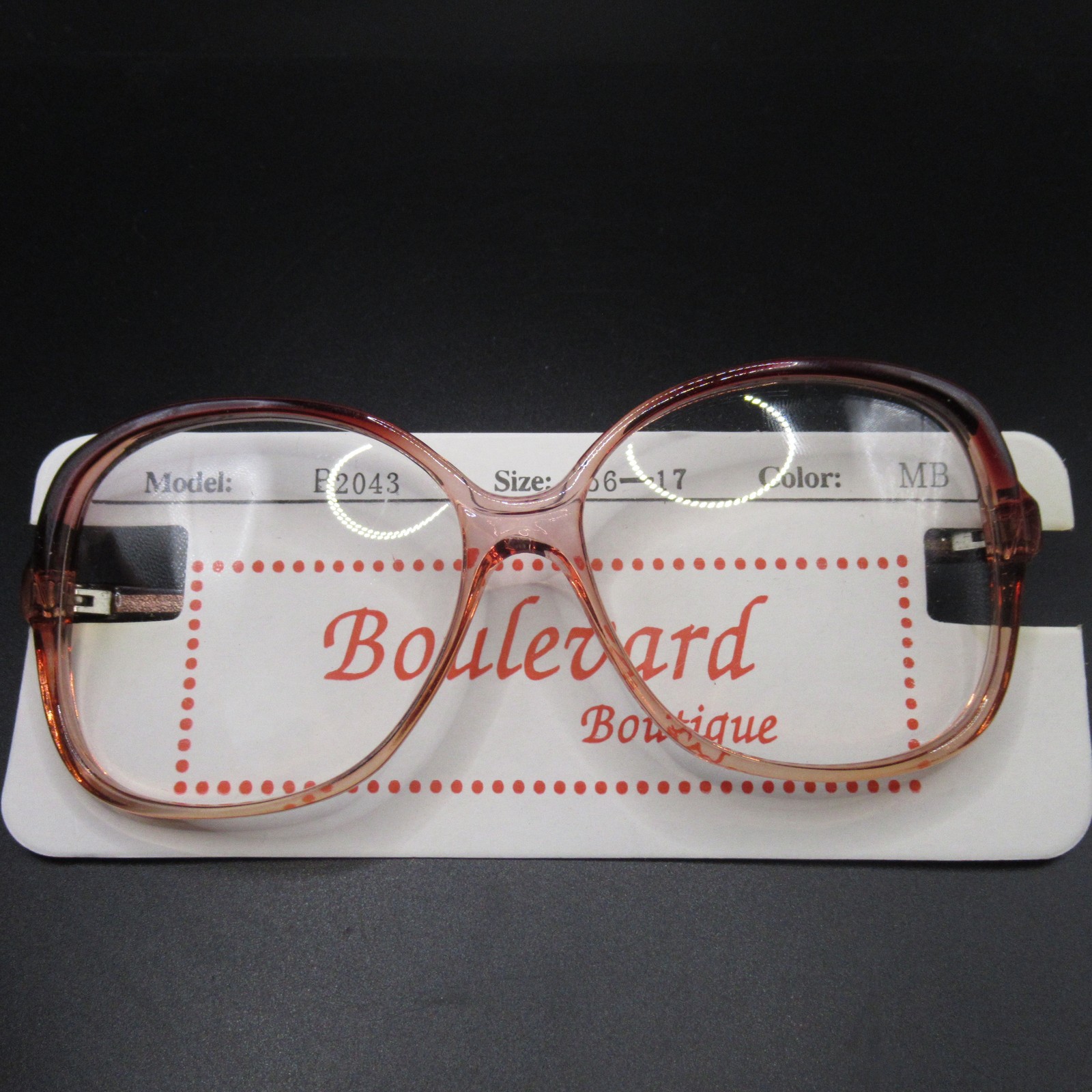 Vintage Boulevard Boutique B2043 Oversized Eyeglass Frames 56-17-140 Cranberry Vintage Boulevard Boutique B2043 Oversized Eyeglass Frames 56-17-140 Cranberry