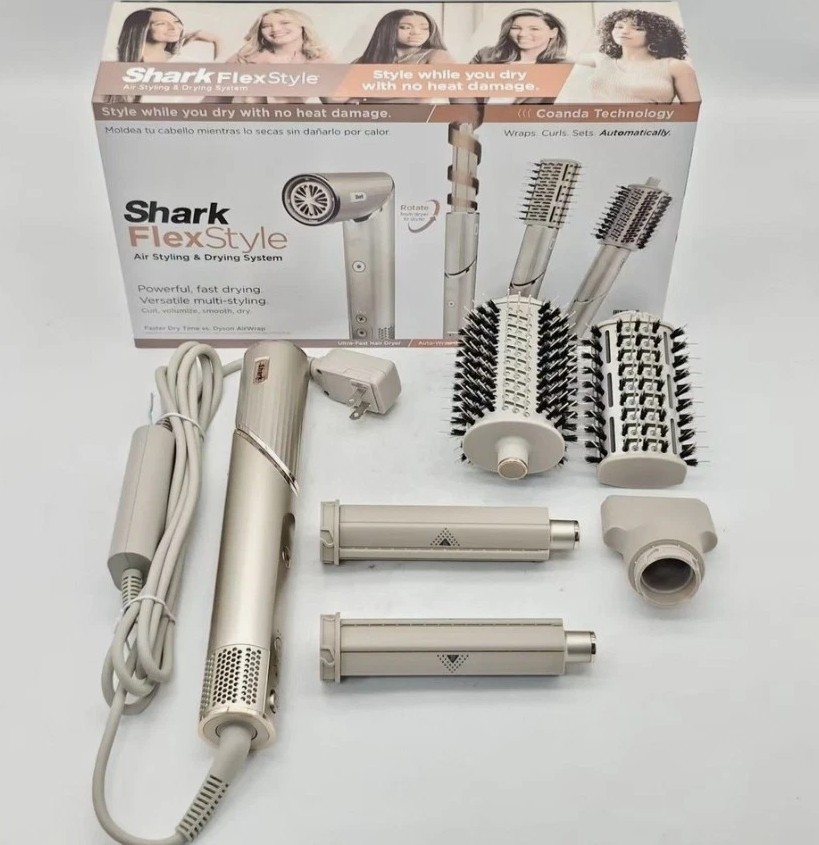 Shark Flex Style 1300W Air Styling & Drying System - Stone (HD430) Open US STOCK Shark Flex Style 1300W Air Styling & Drying System - Stone (HD430) Open US STOCK