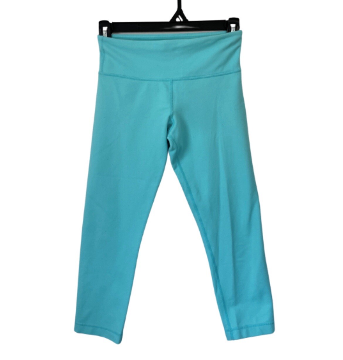 Lululemon Women’s Teal Mid Rise Leggings Cropped 21” Size 2 Stretch Yoga Run
