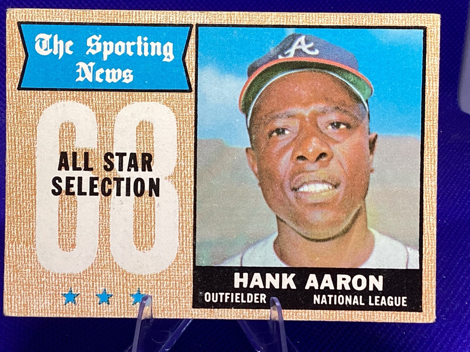 1968 Topps Hank Aaron # 370 All Star HOF. Nice centering 1968 Topps Hank Aaron # 370 All Star HOF. Nice centering