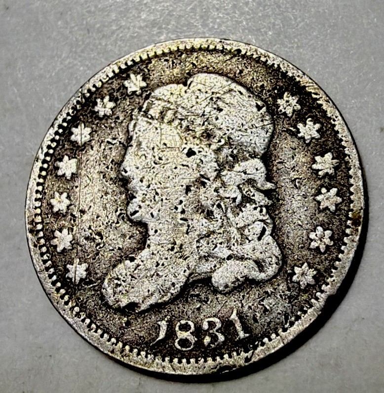 1831 Capped Bust Liberty Half Dime~pre Civil War Coin~VG Condition~90% Silver 1831 Capped Bust Liberty Half Dime~pre Civil War Coin~VG Condition~90% Silver