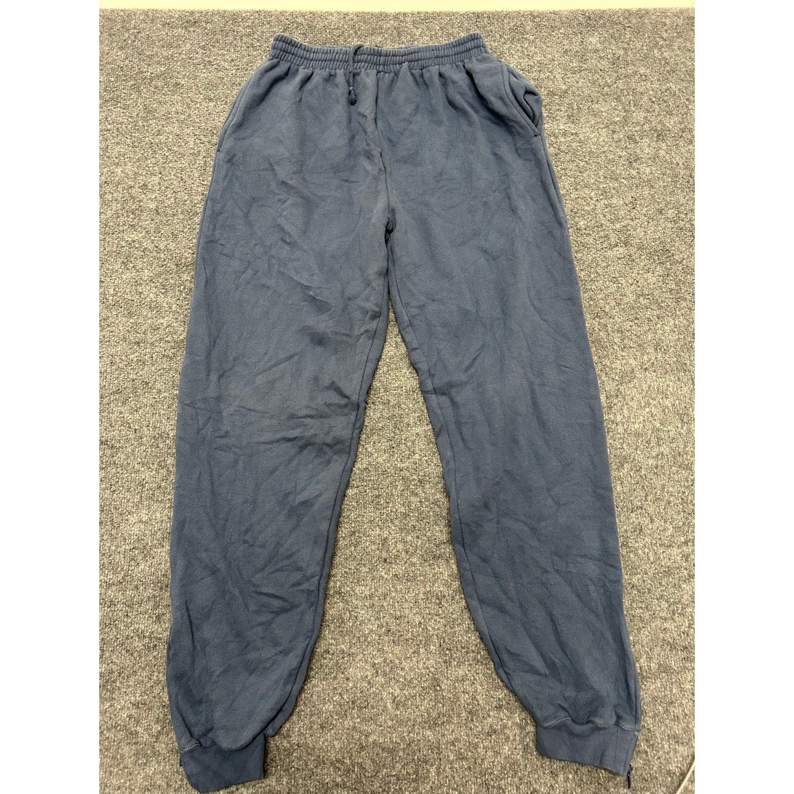 Croft & Barrow Sweatpants Mens Size M Navy Blue Elastic Waist Jogger Ankle Zip Croft & Barrow Sweatpants Mens Size M Navy Blue Elastic Waist Jogger Ankle Zip