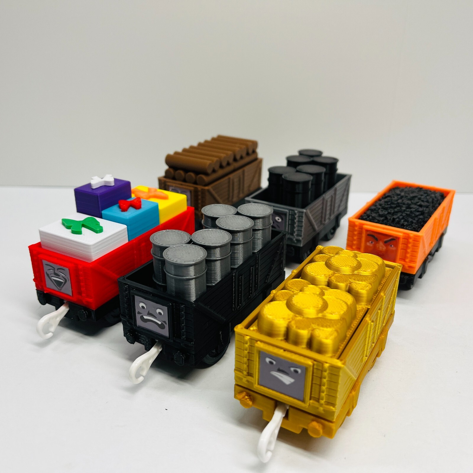 Trackmaster Six TROUBLESOME CARGO Trains Custom Made for Thomas Tomy Tracks Trackmaster Six TROUBLESOME CARGO Trains Custom Made for Thomas Tomy Tracks