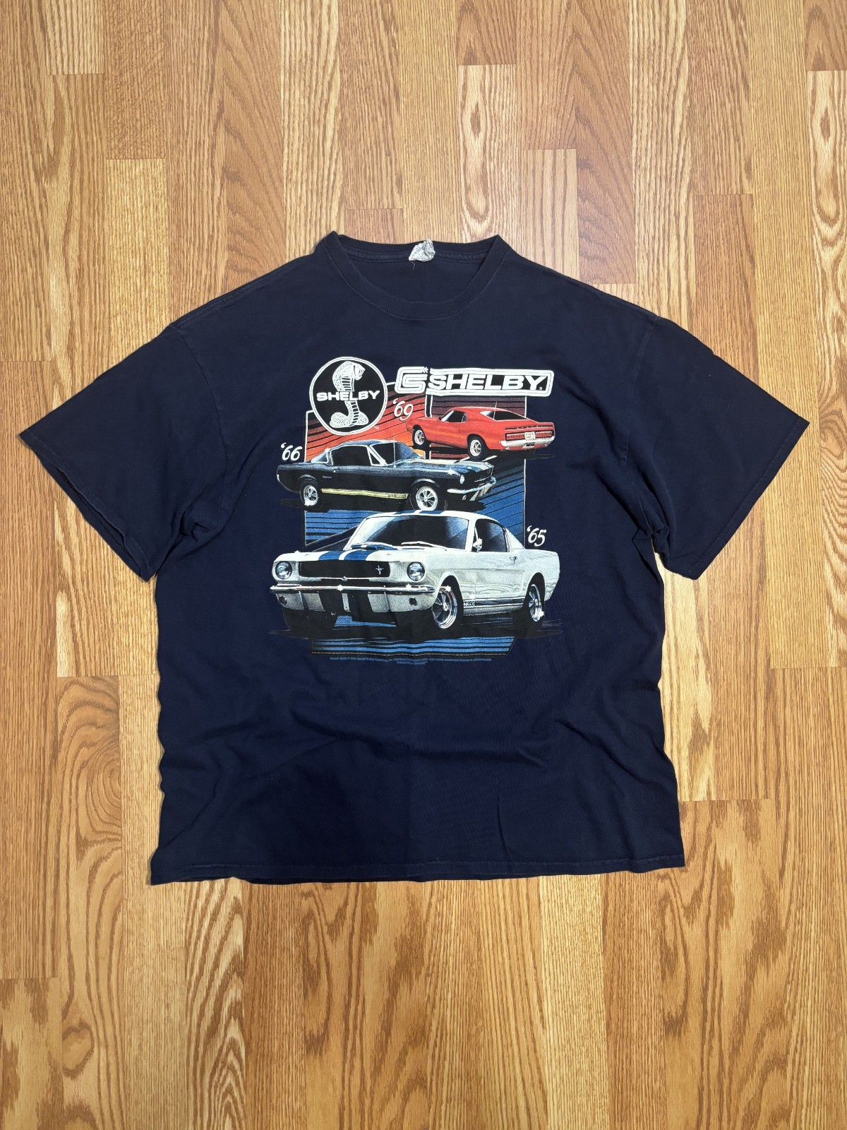 Vintage 2000s Shelby Cobra Mustang Graphic T-Shirt Delta Magnum Weight Men\'s XL Vintage 2000s Shelby Cobra Mustang Graphic T-Shirt Delta Magnum Weight Men\'s XL