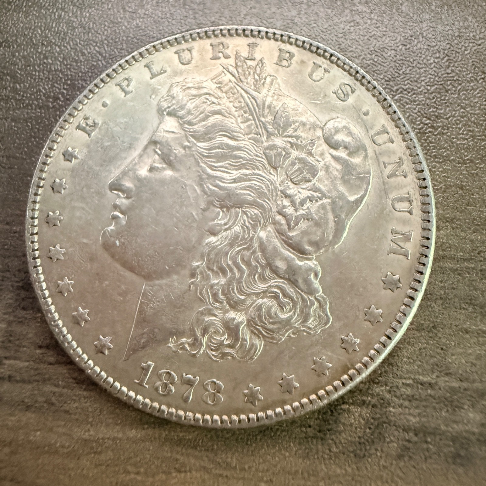 1878 USA $1 Morgan Silver Dollar AU-55 (7TF) 1878 USA $1 Morgan Silver Dollar AU-55 (7TF)