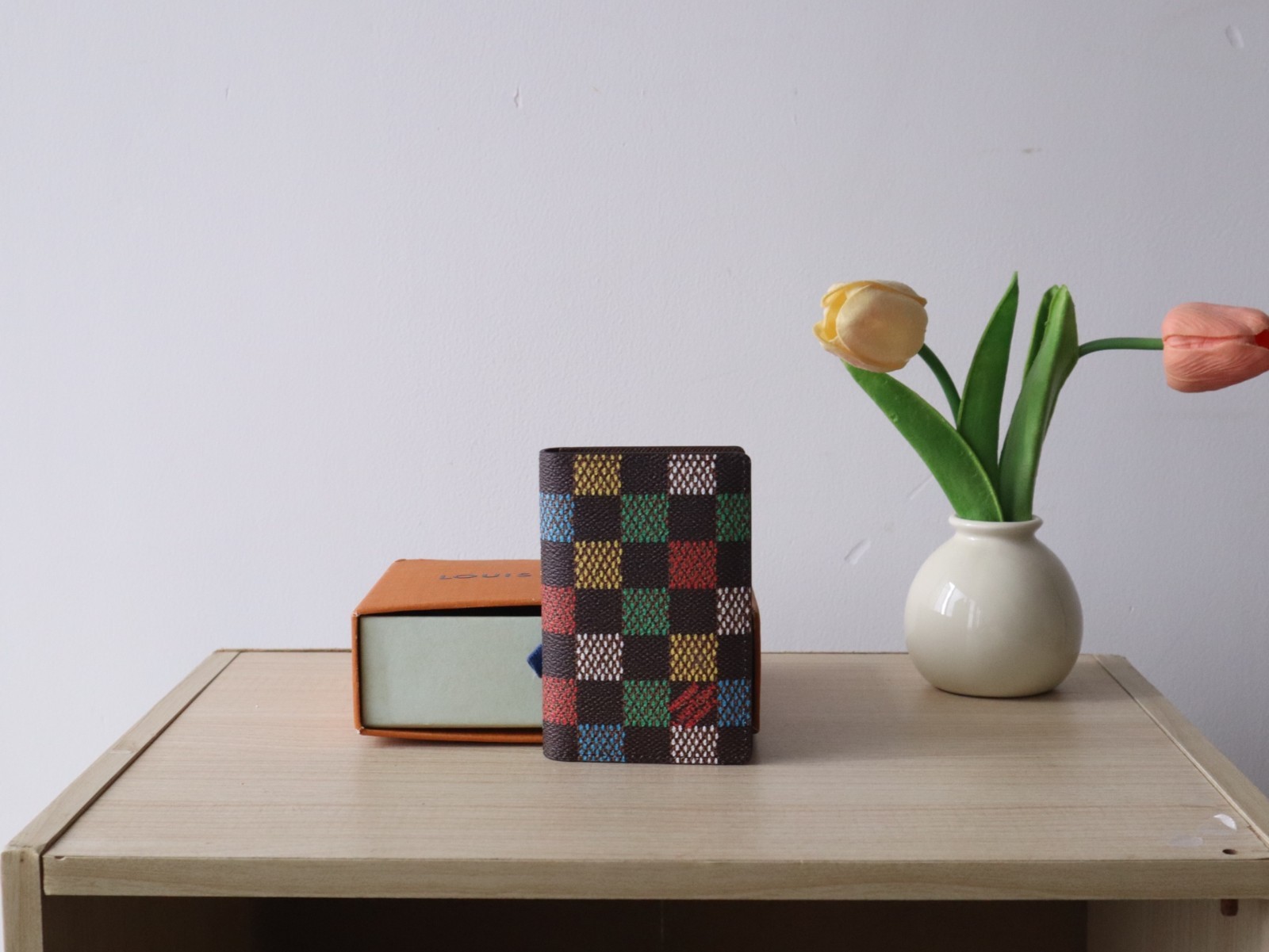 LOUIS N00138 Pharrell Williams Damier Card Holder Multicolor New LOUIS N00138 Pharrell Williams Damier Card Holder Multicolor New