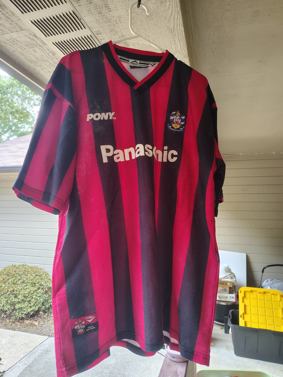 Vintage 1998-99 Huddersfield Town Pony Third Shirt Panasonic Football Jersey