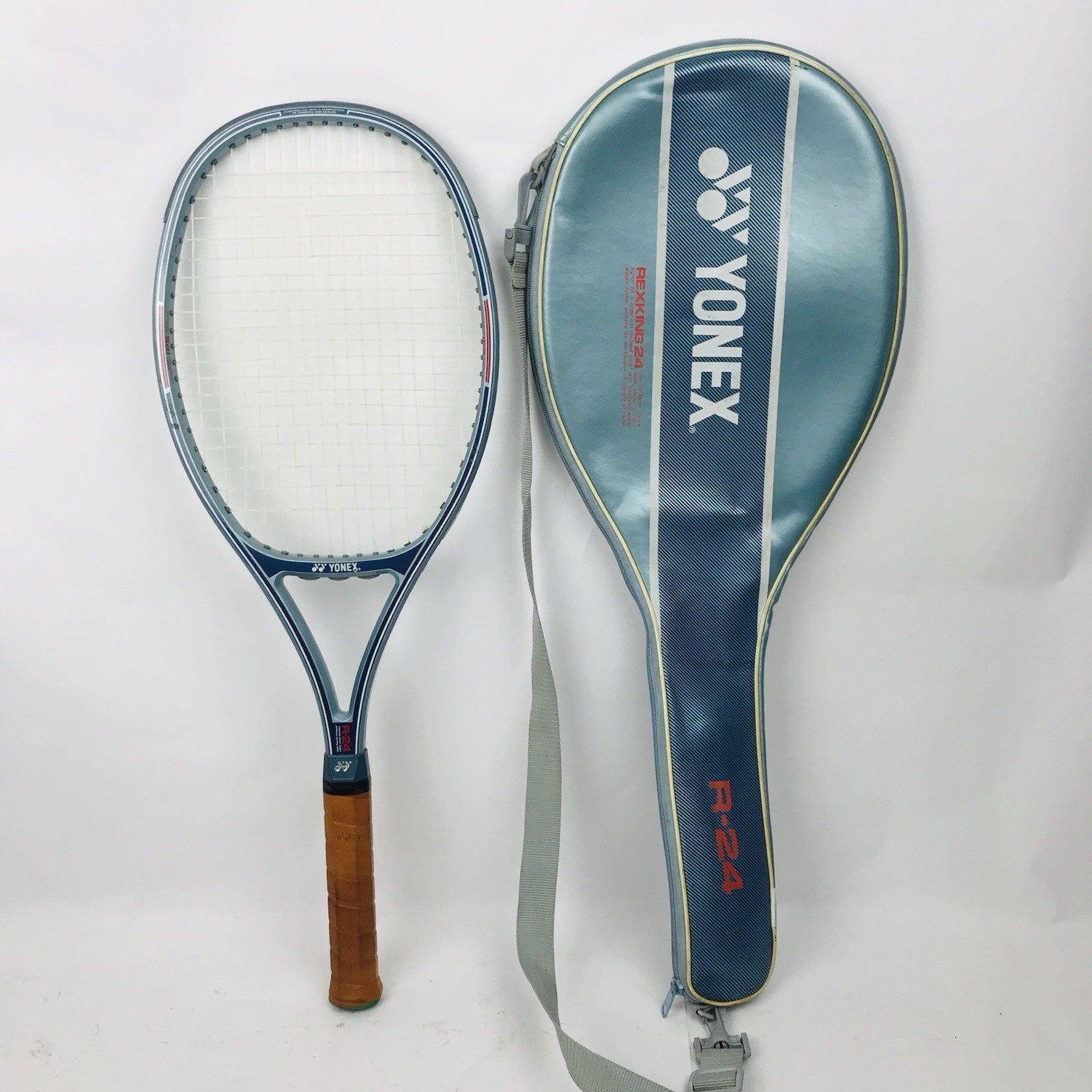 Yonex R-24 REXKING 24 Tennis Racket VTG W/ Case Cover, Leather Grip Yonex R-24 REXKING 24 Tennis Racket VTG W/ Case Cover, Leather Grip