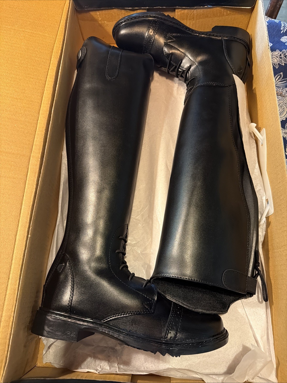 NEW Tuffrider Equestrian Children\'s Starter Back Zip Field Riding Boots Size 3 NEW Tuffrider Equestrian Children\'s Starter Back Zip Field Riding Boots Size 3