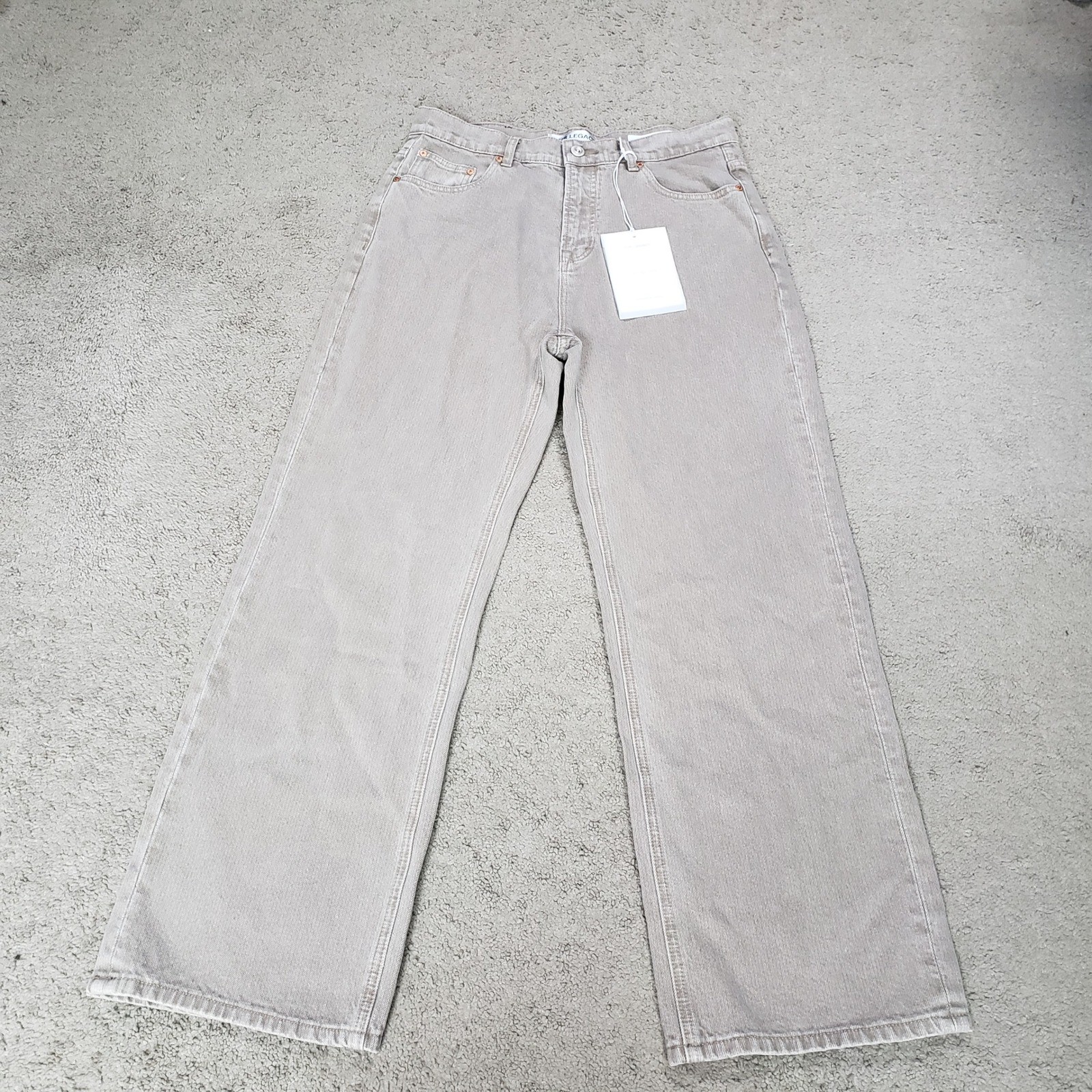 Our Legacy Third Cut Wide Leg Jeans Mens 31 Beige Pink Cast Chain Twill