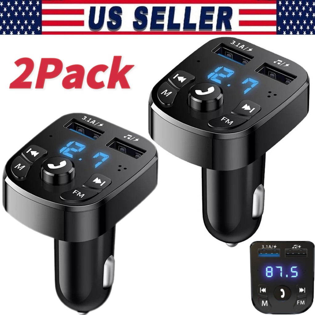 Bluetooth 5.0 Car Wireless FM Transmitter Adapter 2USB PD Charger AUX Hands-Free Bluetooth 5.0 Car Wireless FM Transmitter Adapter 2USB PD Charger AUX Hands-Free