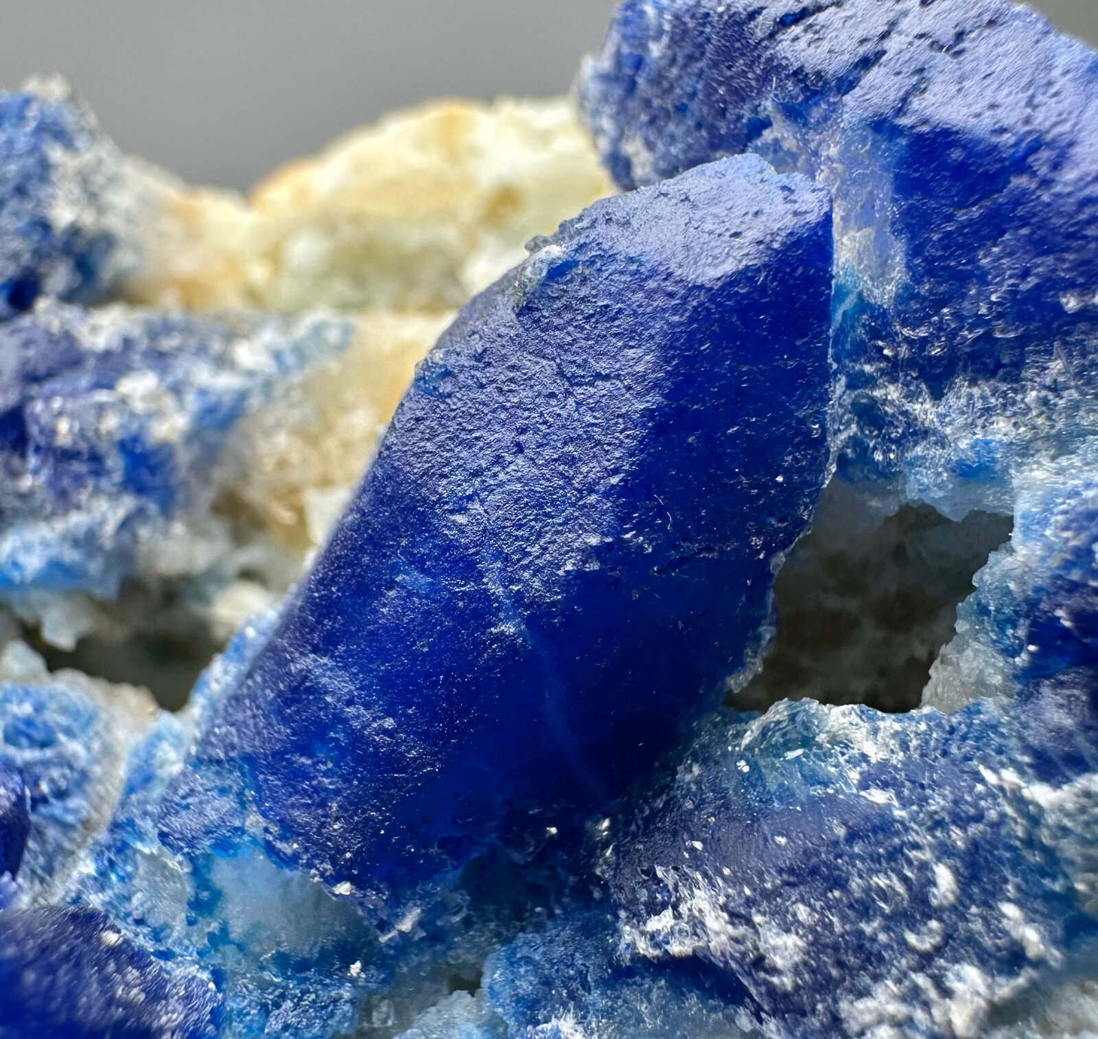 270 Gr. Well Terminated Top Blue Afghanite Crystals, Wernerite, Phlogopite, Mtrx