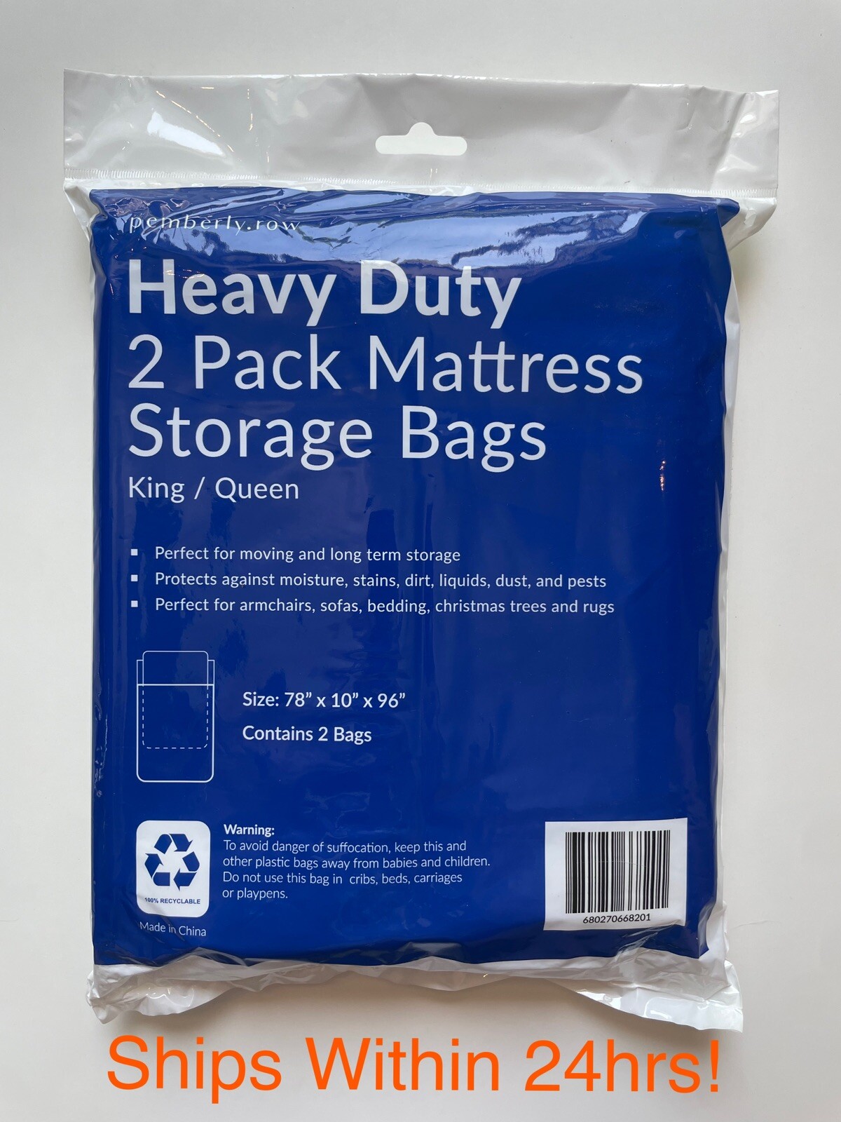 2 Pack Mattress Storage Bag KING/QUEEN Heavy Duty Protective Cover Pemberly Row 2 Pack Mattress Storage Bag KING/QUEEN Heavy Duty Protective Cover Pemberly Row