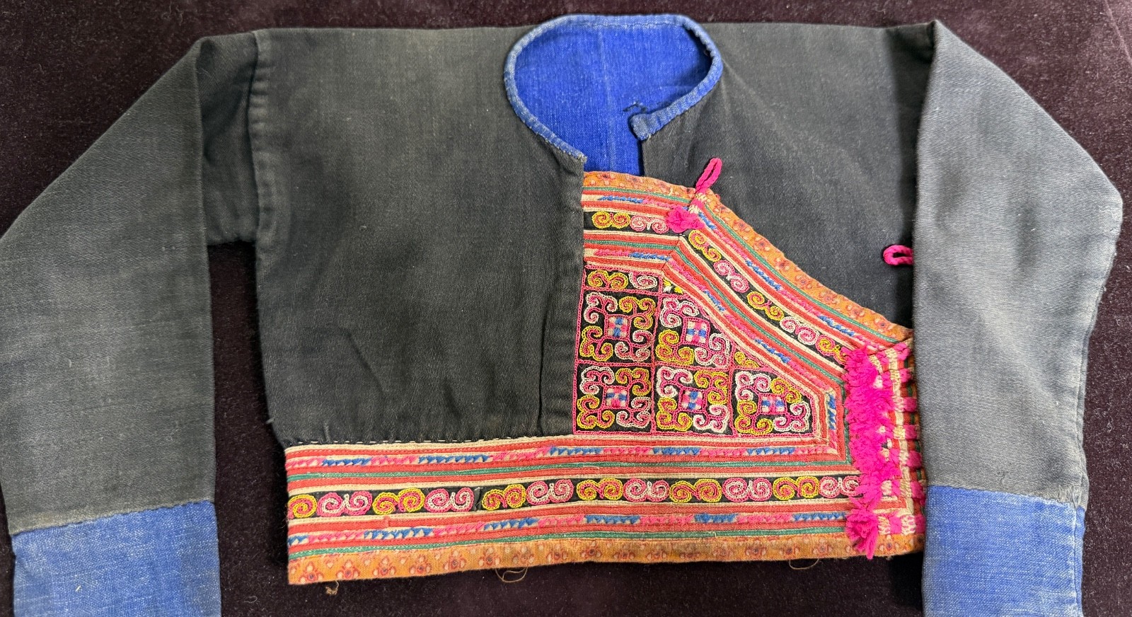 Vintage Hmong Chinese Embroidered Child’s Jacket with Hand Embroidery B500