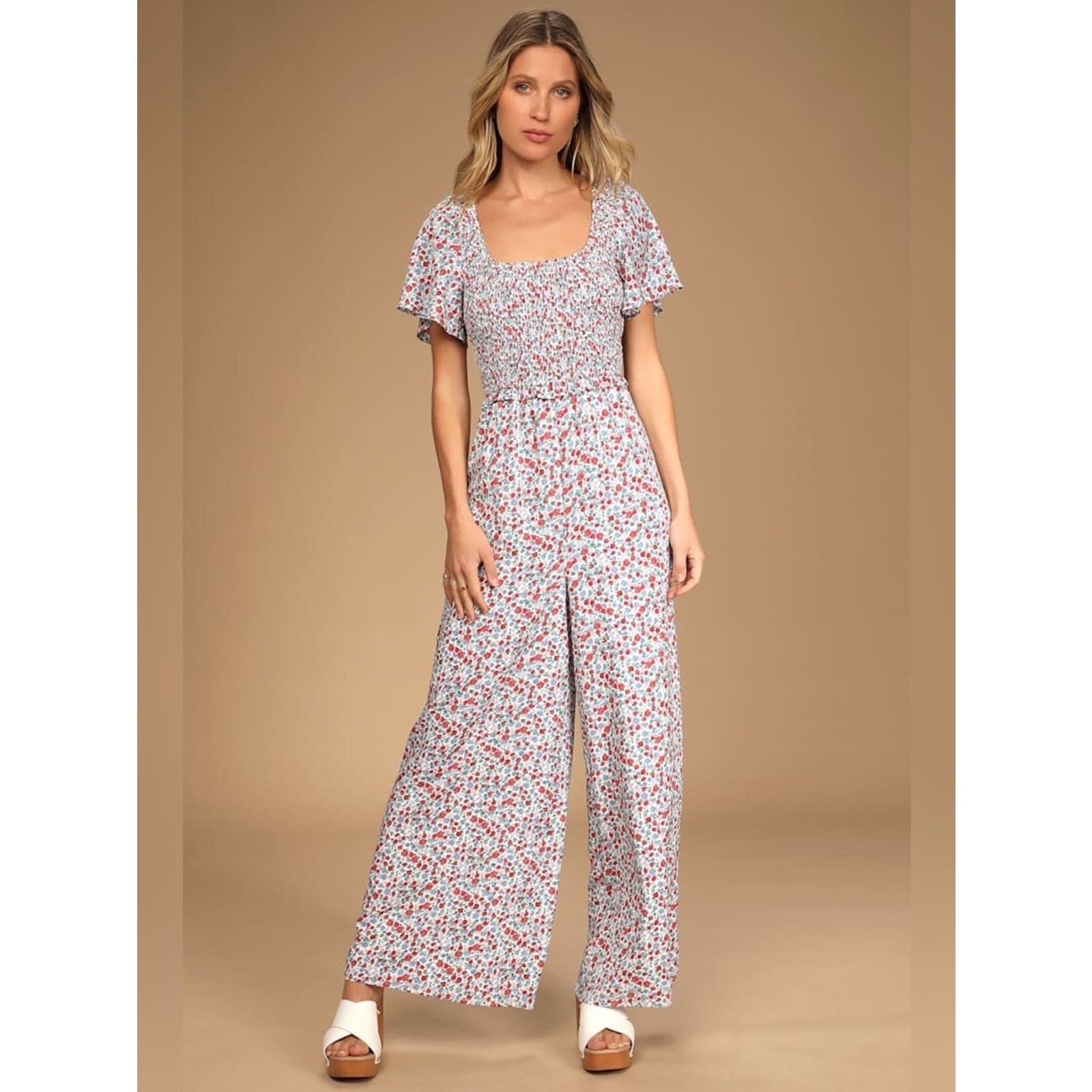 NWT Lulu\'s Jump Into Bloom Jumpsuit Size XS