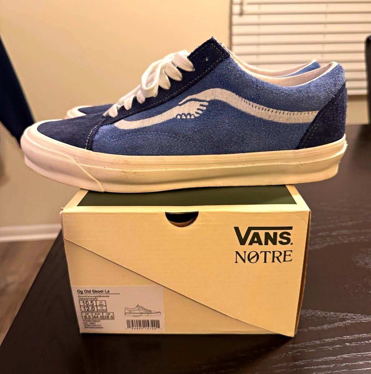 VANS x Notre Vault OG Old Skool LX Blue/White Suede Size 10.5 VNDS VN0A4P3X2HZ VANS x Notre Vault OG Old Skool LX Blue/White Suede Size 10.5 VNDS VN0A4P3X2HZ