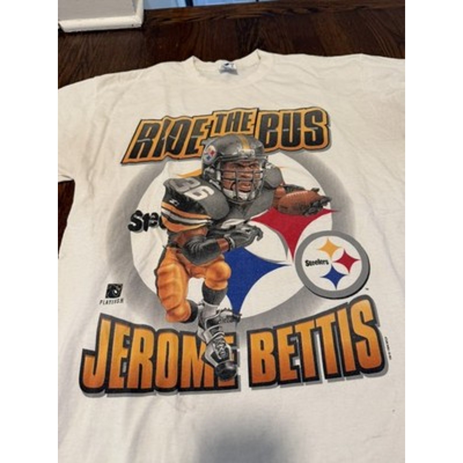 Mens Pittsburgh Steelers Ride The Bus Bettis Shirt size Large Mens Pittsburgh Steelers Ride The Bus Bettis Shirt size Large