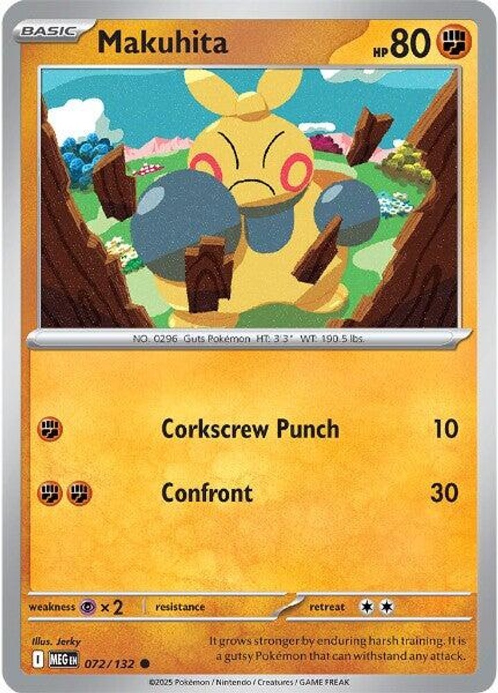 NM - Makuhita MEG - 072/132 Mega Evolution NM - Makuhita MEG - 072/132 Mega Evolution