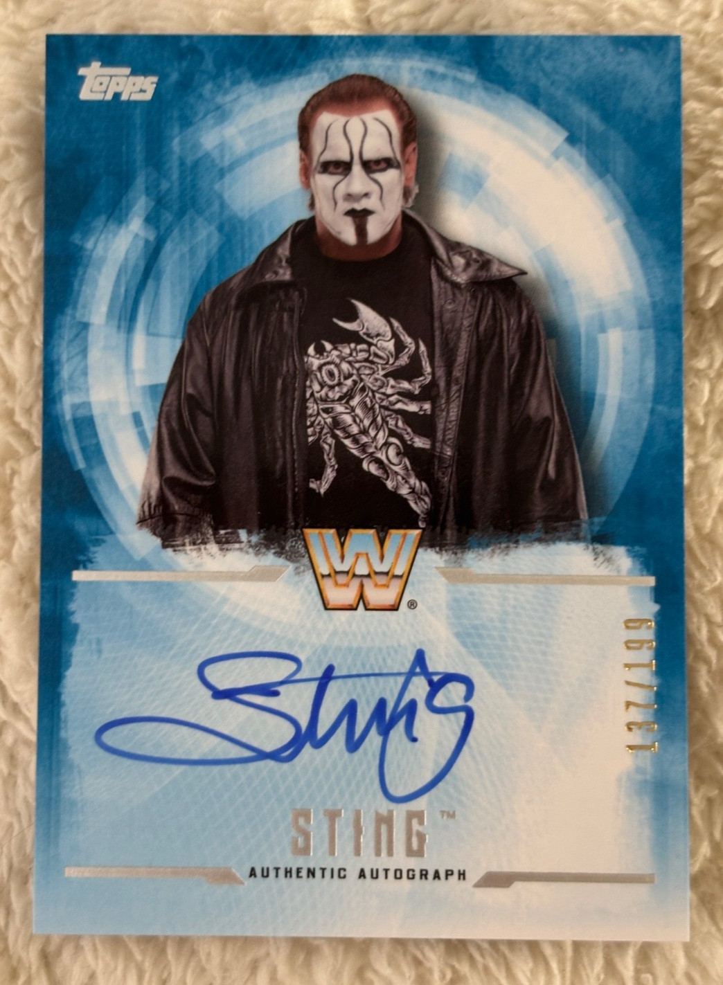 2017 Topps WWE Undisputed Sting On Card Autographed Signed /199 WCW HOF UA-S
