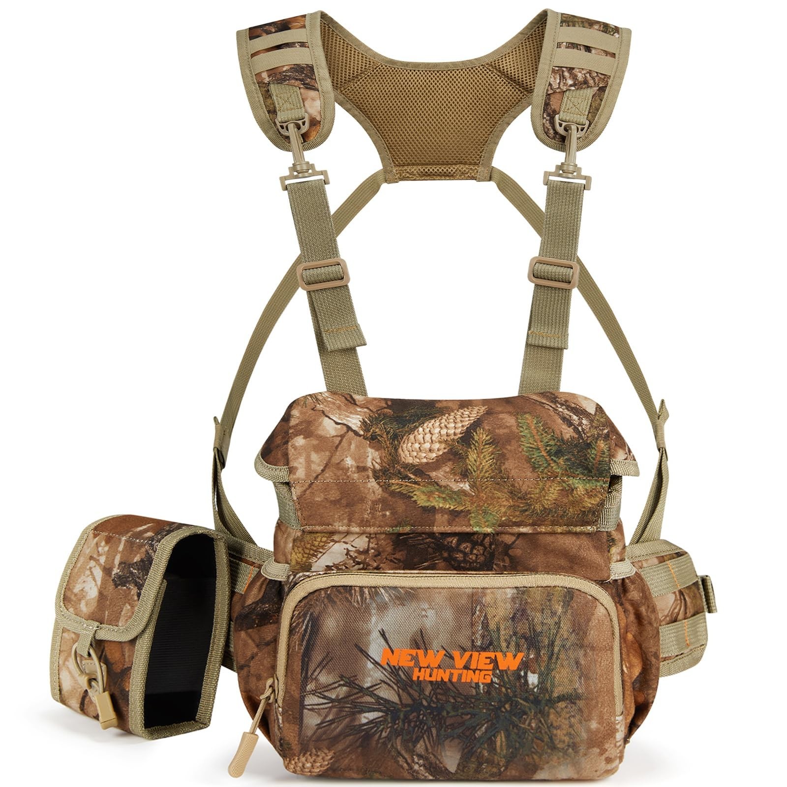 NEW VIEW Silent Binocular Harness Chest Pack, Hunting Bino Case, MOLLE Straps NEW VIEW Silent Binocular Harness Chest Pack, Hunting Bino Case, MOLLE Straps