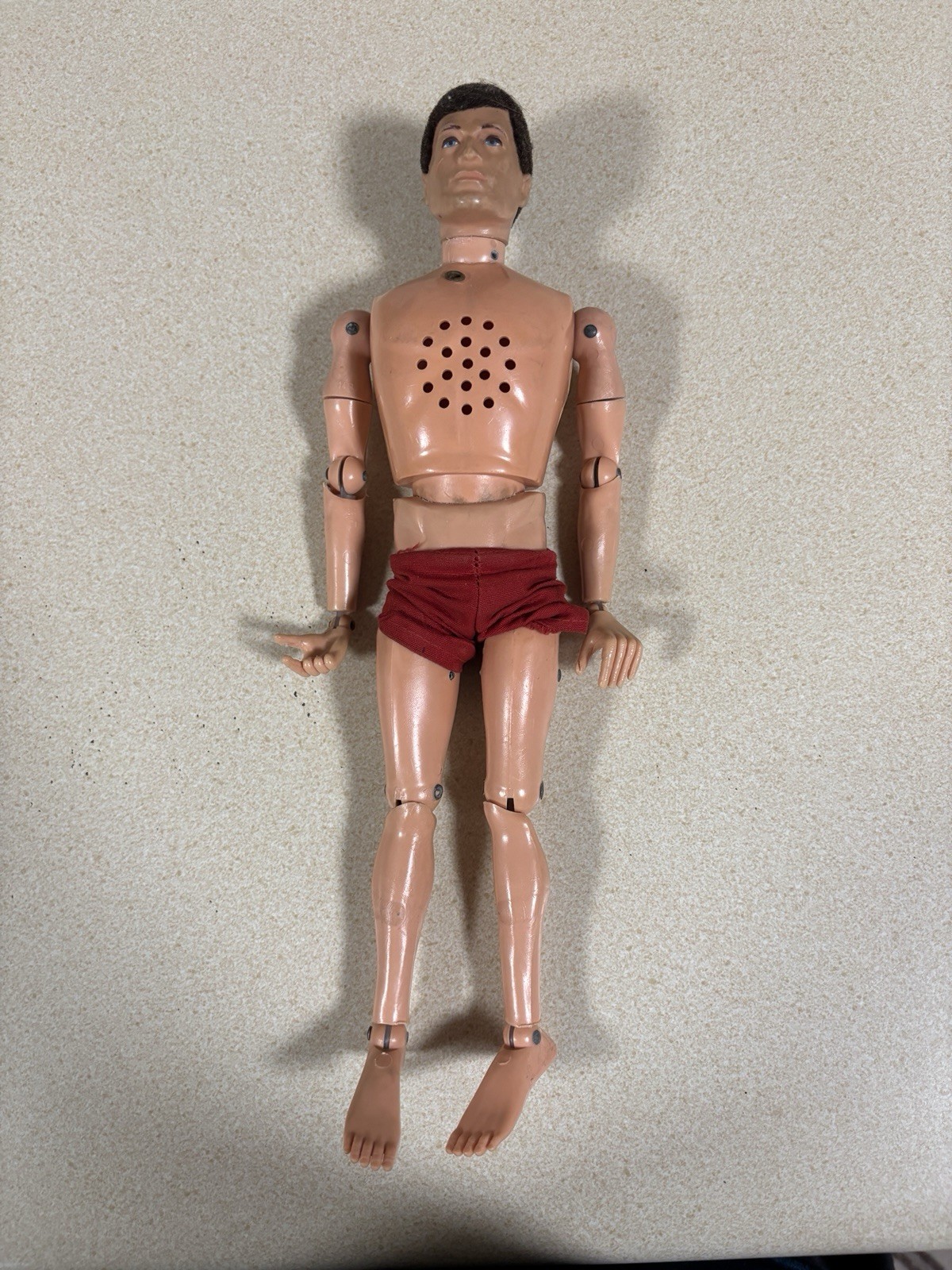 Vintage Hasbro GI Joe 12” Talking Body Flocked Hair –Talker Removed Pat. 3277602