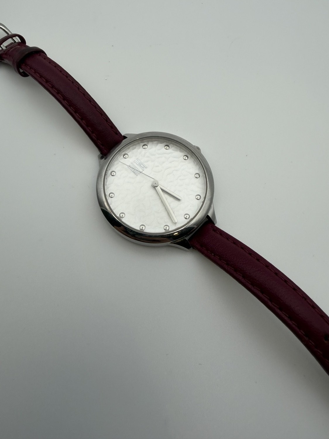 Rlm 12-HOUR Wristwatch Silver Brown Stainless Steel Stamped Genuine Leather Rlm 12-HOUR Wristwatch Silver Brown Stainless Steel Stamped Genuine Leather