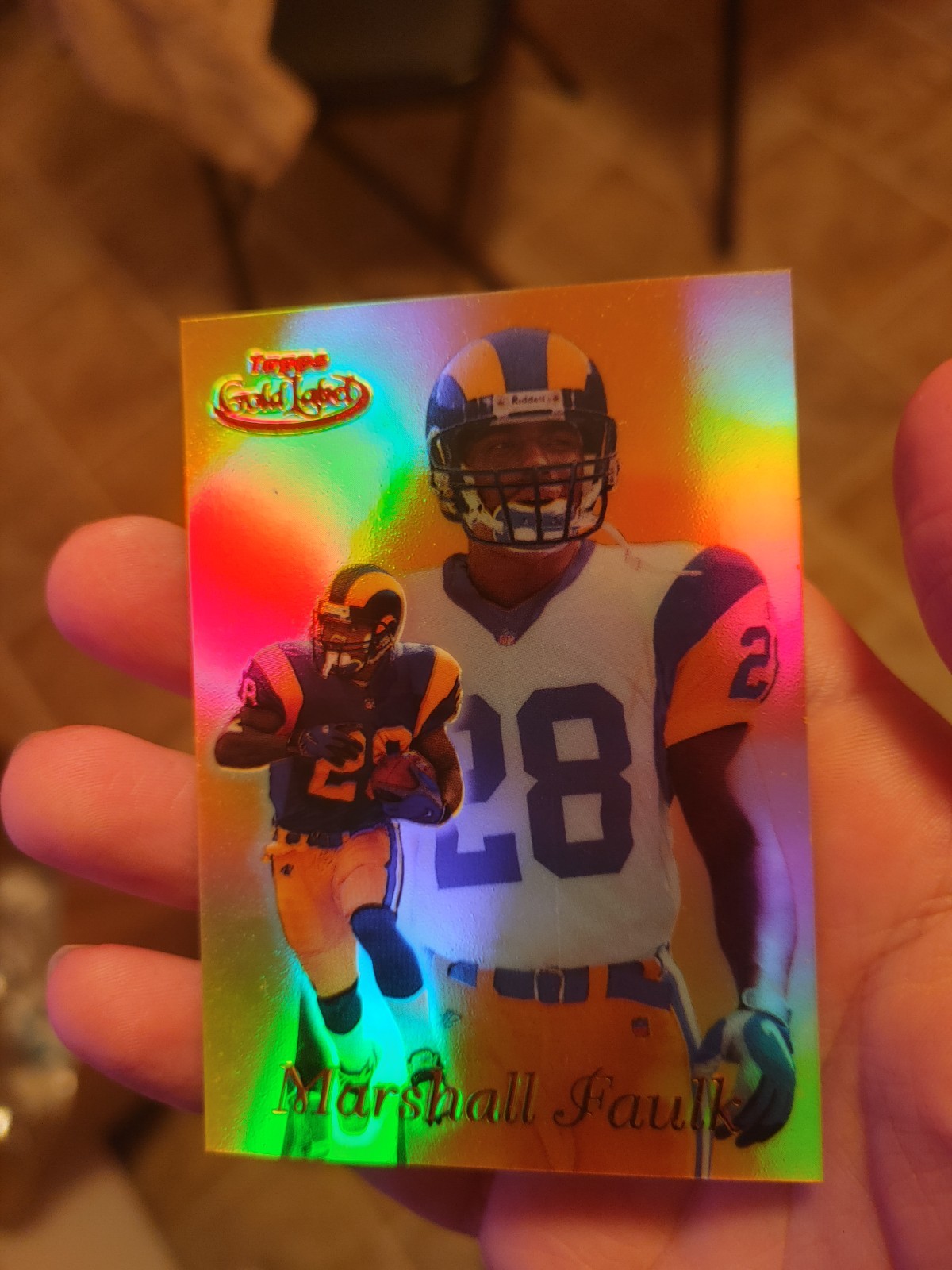 1999 Topps Gold Label Red Label Marshall Faulk #25/25 WOW NICE RARE Rams