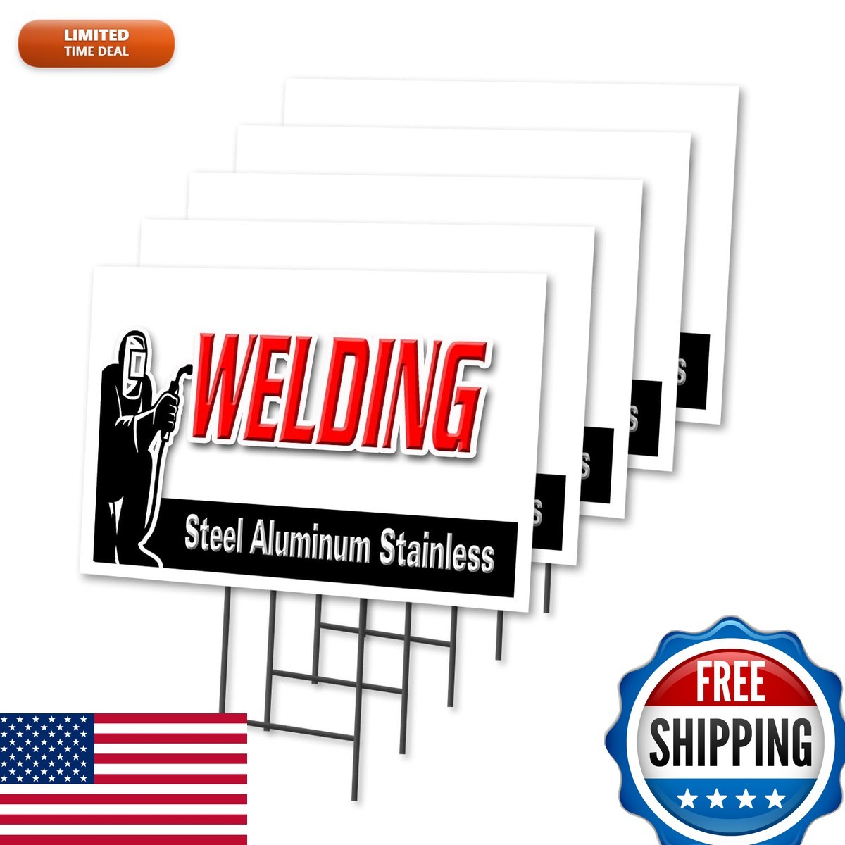SignMission C-1824-5PACK 18x24 Yard Sign Stake 5 Pack Outdoor Plastic SignMission C-1824-5PACK 18x24 Yard Sign Stake 5 Pack Outdoor Plastic