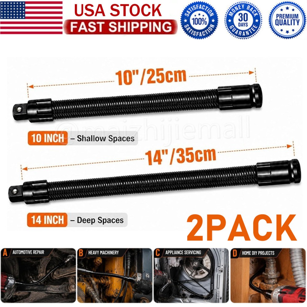 Heavy-Duty Torque Socket Ratchet Spanners,1/2 Flexible Shaft Extension Extender Heavy-Duty Torque Socket Ratchet Spanners,1/2 Flexible Shaft Extension Extender