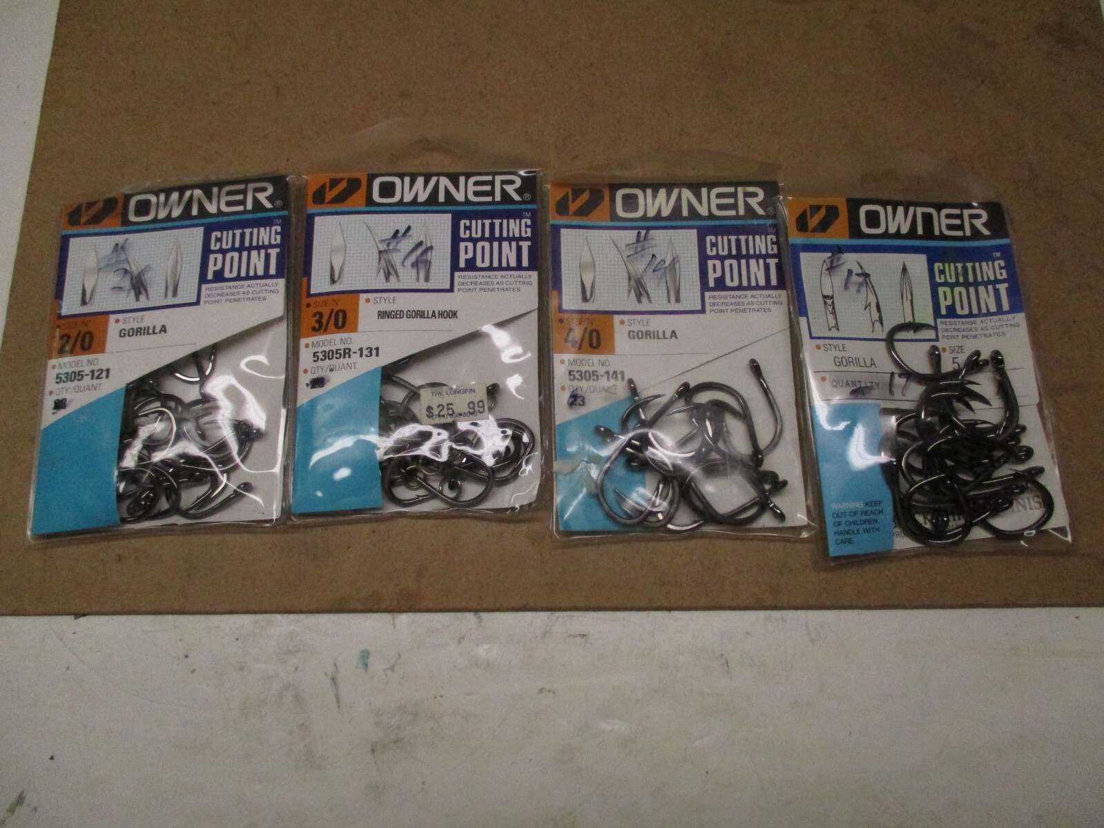 VINTAGE TUNA LURES *OWNER HOOKS *4 Packs * MUST SEE ***2/0 3/0 4/0 5/0 ********* VINTAGE TUNA LURES *OWNER HOOKS *4 Packs * MUST SEE ***2/0 3/0 4/0 5/0 *********