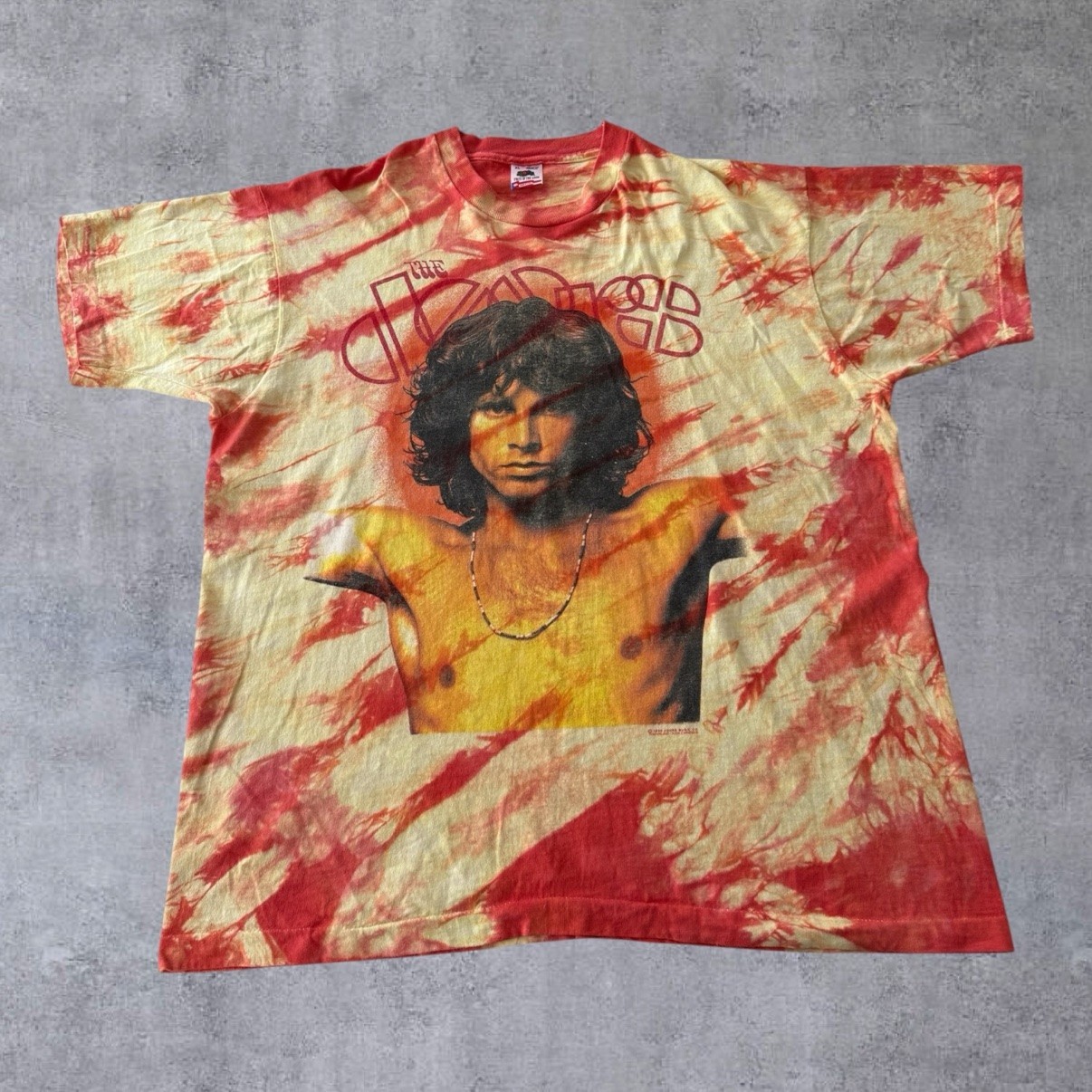 Vintage 1990 The Doors Jim Morrison Tie Dye T Shirt XL Single Stitch Winterland