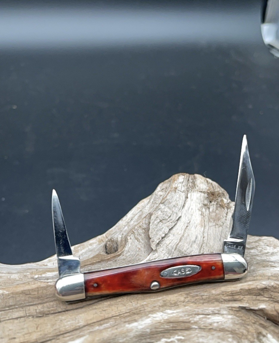 1964-1969 Case XX USA 6208 Smooth Redbone Half Whittler Knife 2 blade Vintage 1964-1969 Case XX USA 6208 Smooth Redbone Half Whittler Knife 2 blade Vintage