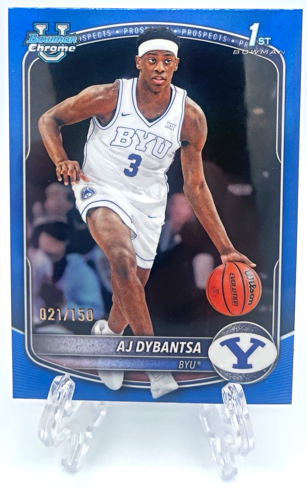 2025-26 Bowman Chrome AJ Dybantsa 1st Bowman True Blue Refractor /150 BCP-1 2025-26 Bowman Chrome AJ Dybantsa 1st Bowman True Blue Refractor /150 BCP-1