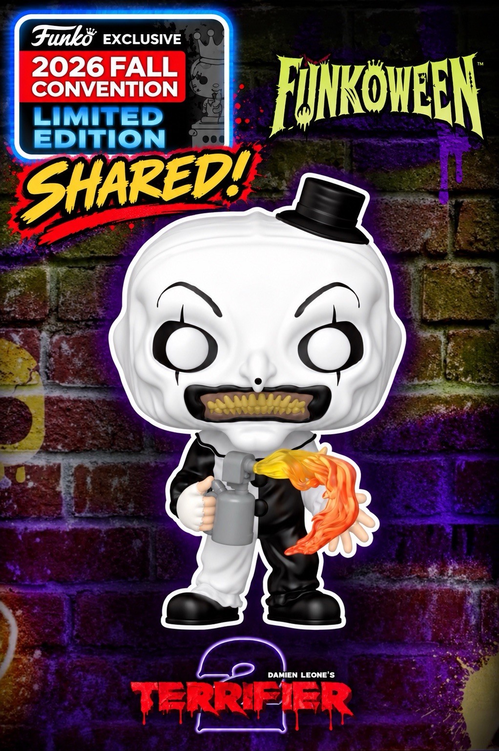 NYCC 2026 Funko Pop Art The Clown SHARED PRESALE Terrifier 2 w/ protector