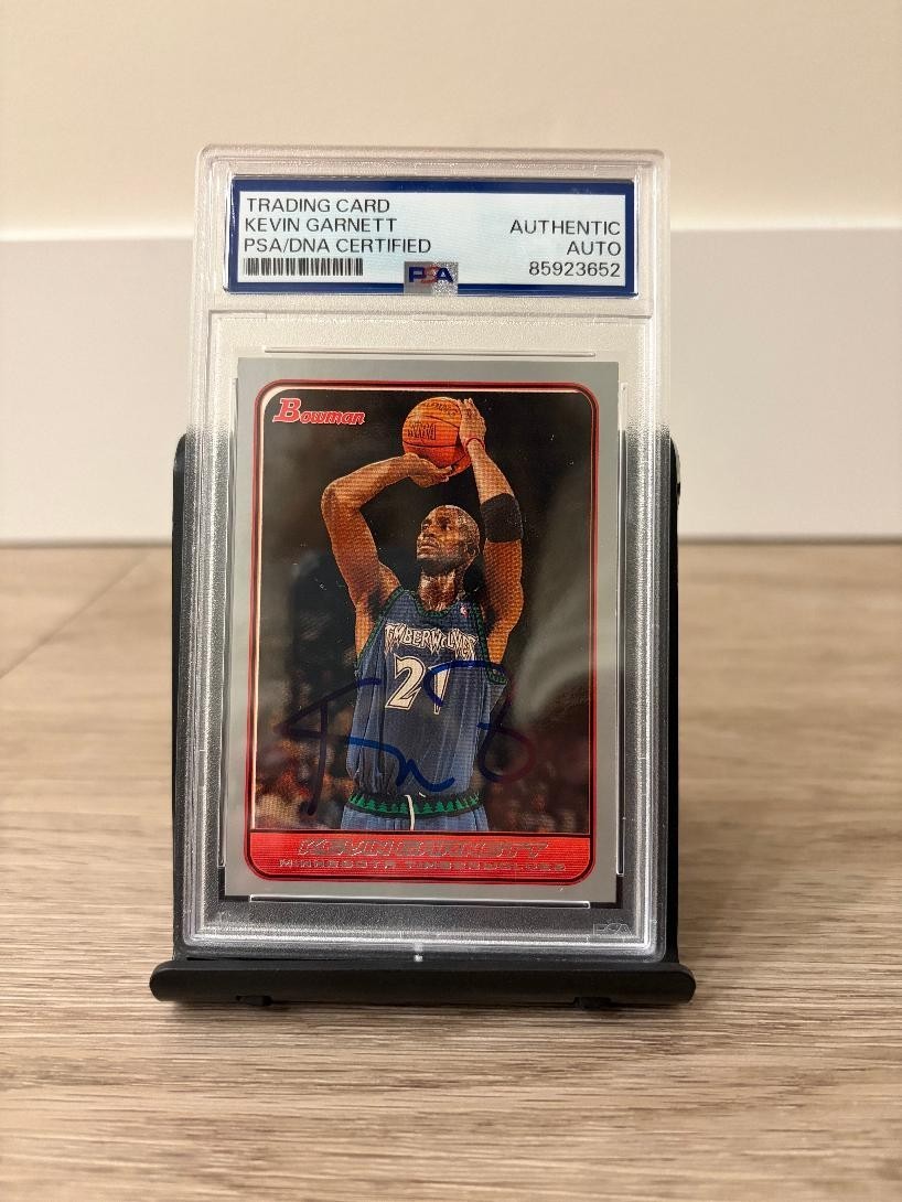 Kevin Garnett Signed 2006-07 Bowman #50 /400 PSA DNA Auto Timberwolves