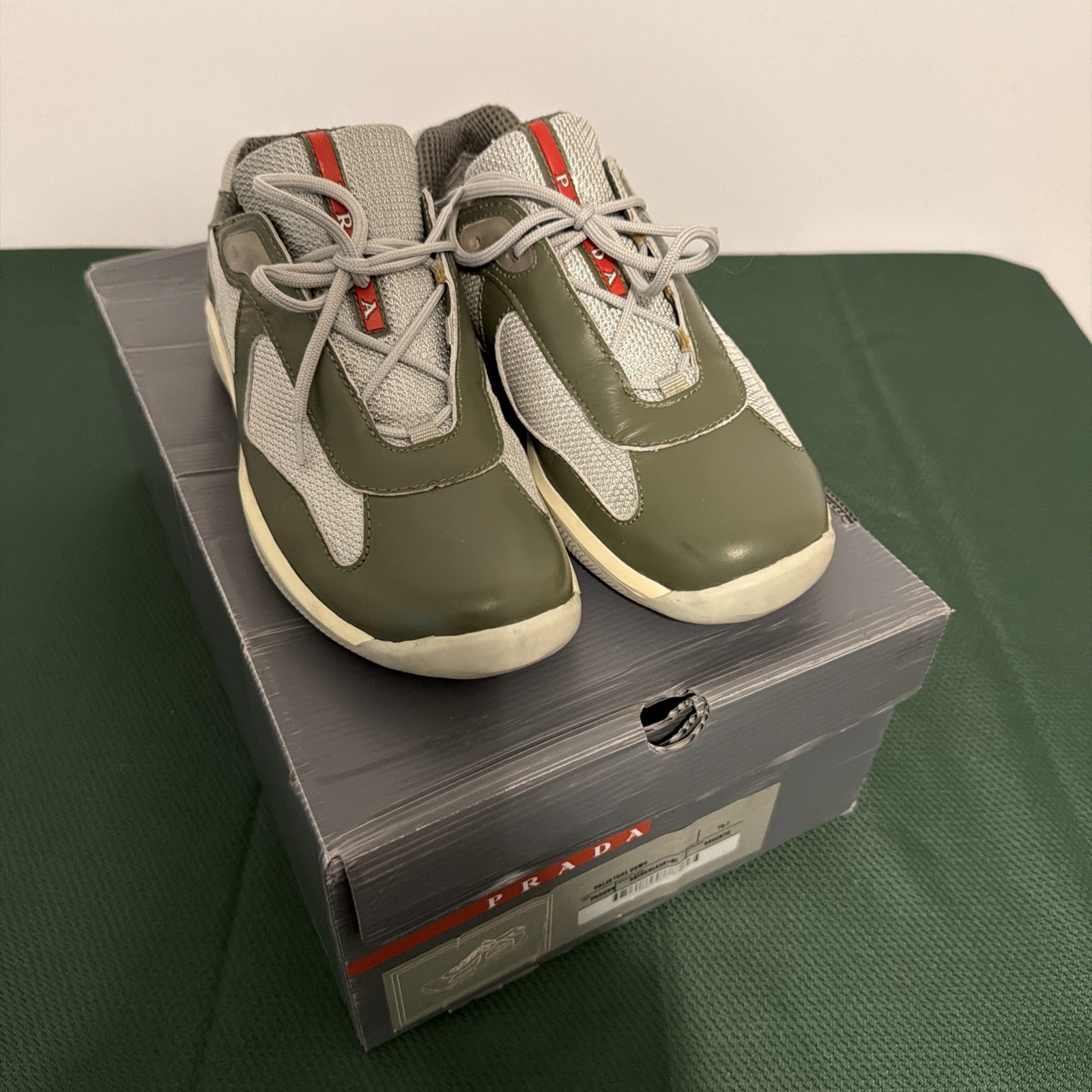 Argento & Gray Prada American Cup Sneakers,great Condition Sneakers USSize 10.5 Argento & Gray Prada American Cup Sneakers,great Condition Sneakers USSize 10.5