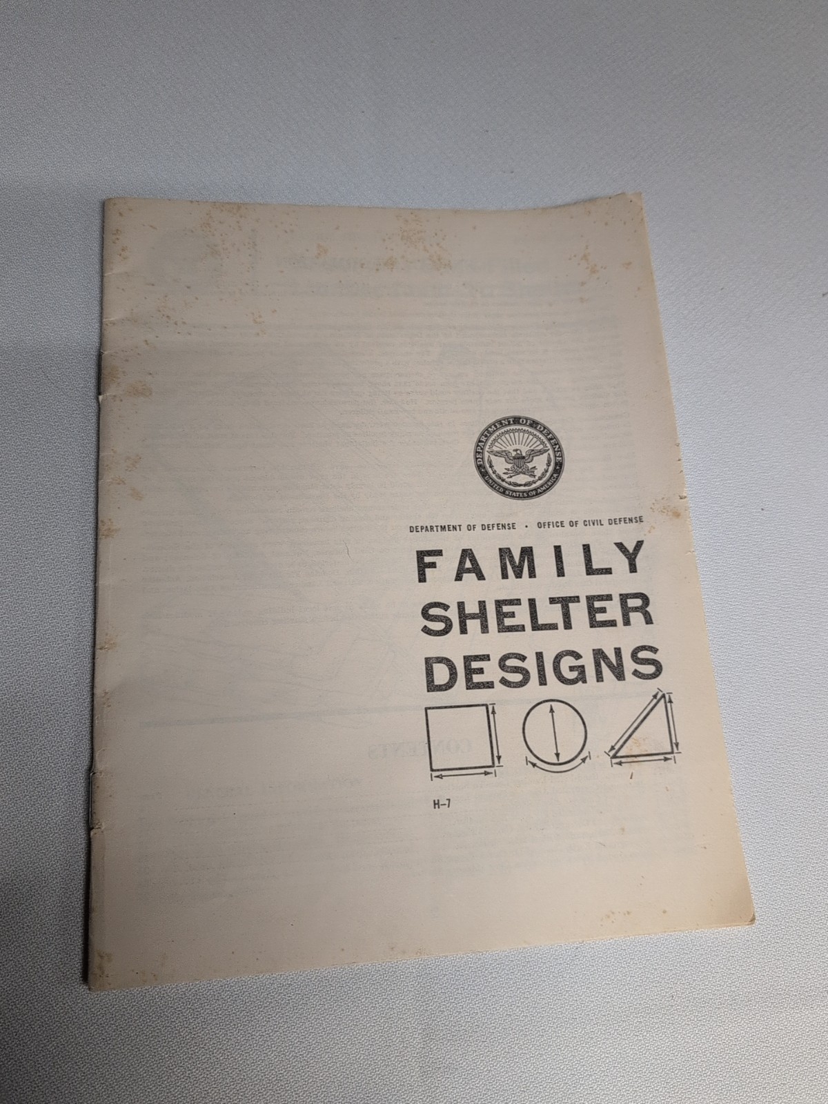 Vintage Department of Defense Family Shelter Designs Booklet 1962 US Army Vintage Department of Defense Family Shelter Designs Booklet 1962 US Army