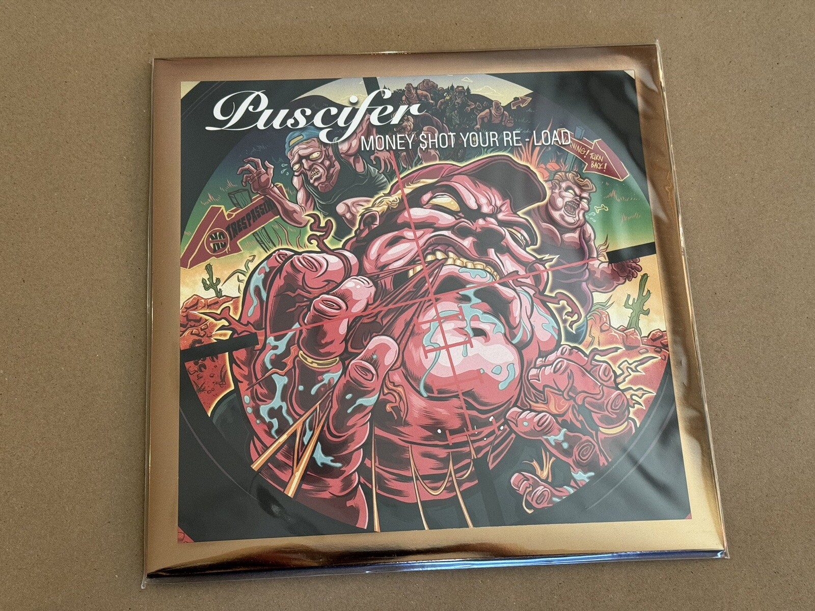 Puscifer Money Shot Your Re-Load Revolver Icons Vinyl Record LP Bronze #/300 Puscifer Money Shot Your Re-Load Revolver Icons Vinyl Record LP Bronze #/300