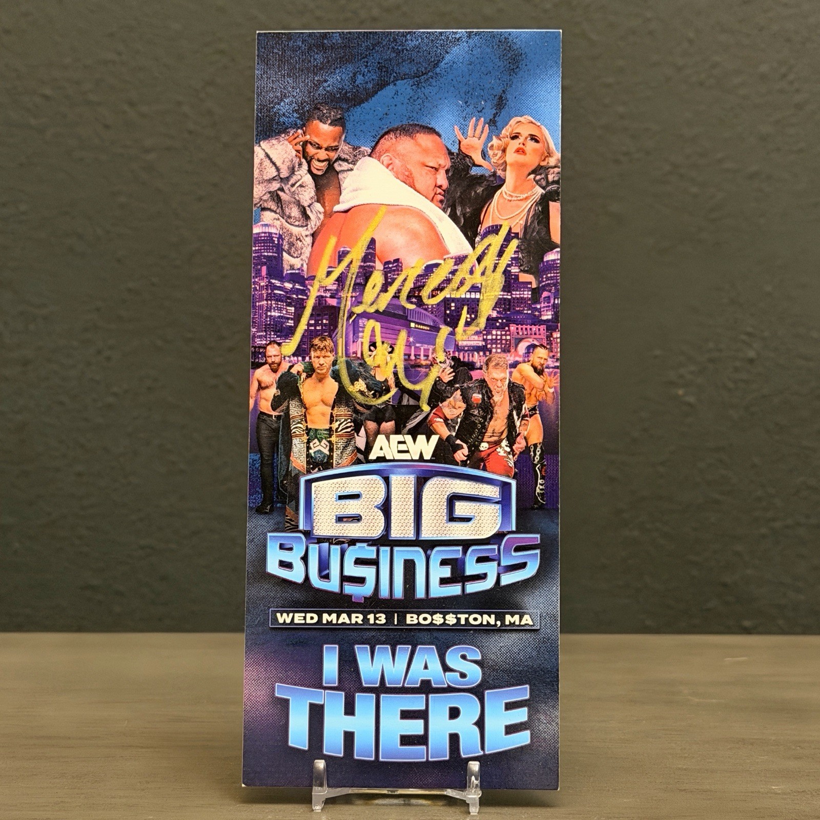 2024 AEW Big Business SIGNED VIP Ticket Signed By MERCEDES MONÉ Debut Appearance