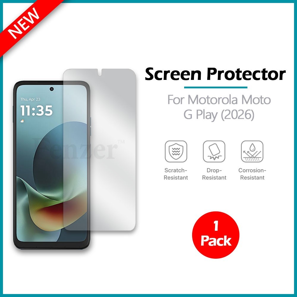 1x For Motorola Moto G Play (2026) Screen Protector w/ cloth 1x For Motorola Moto G Play (2026) Screen Protector w/ cloth