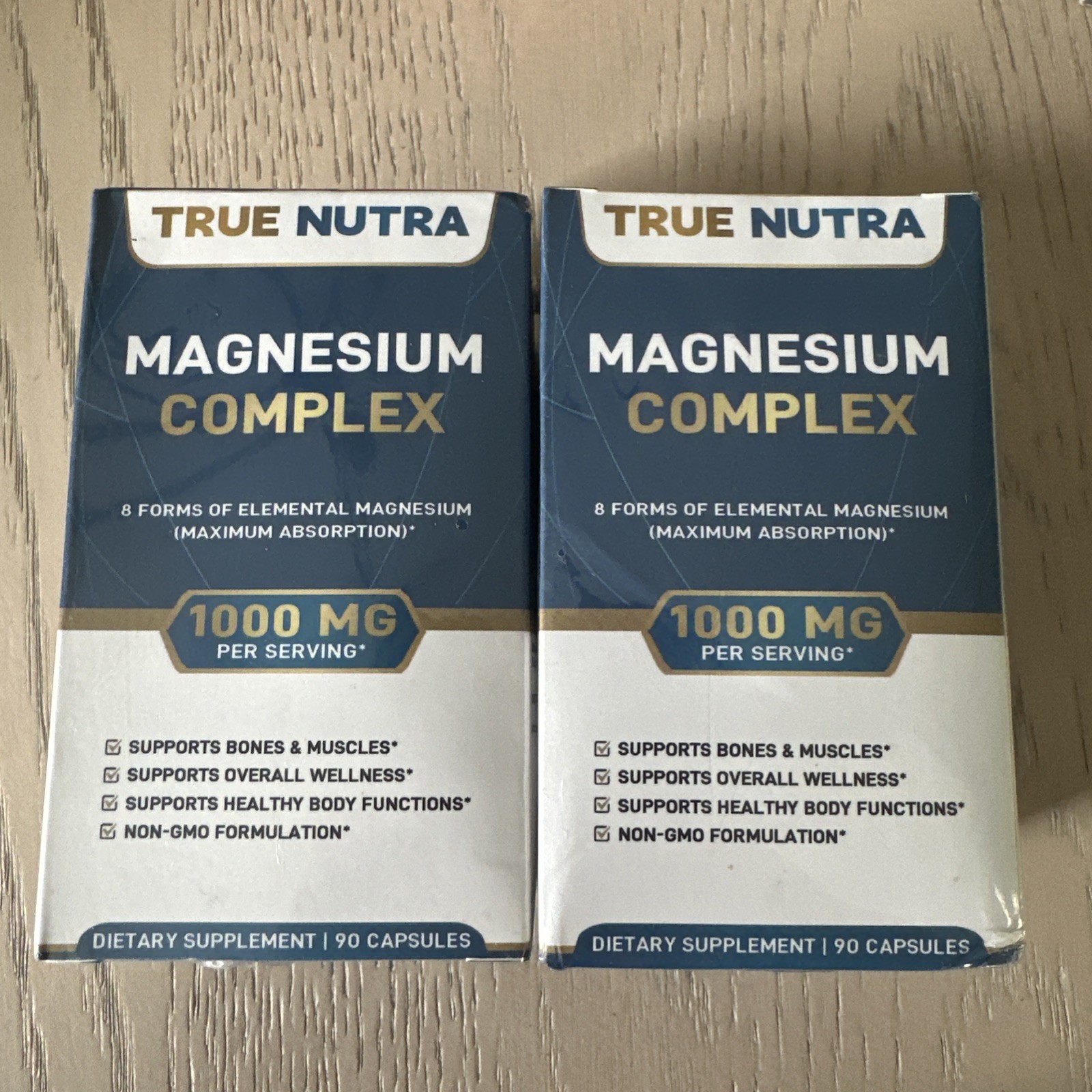 2-Pack True Nutra Magnesium Complex- 90 Capsules - 1000mg Bones Muscles Exp:4/28 2-Pack True Nutra Magnesium Complex- 90 Capsules - 1000mg Bones Muscles Exp:4/28