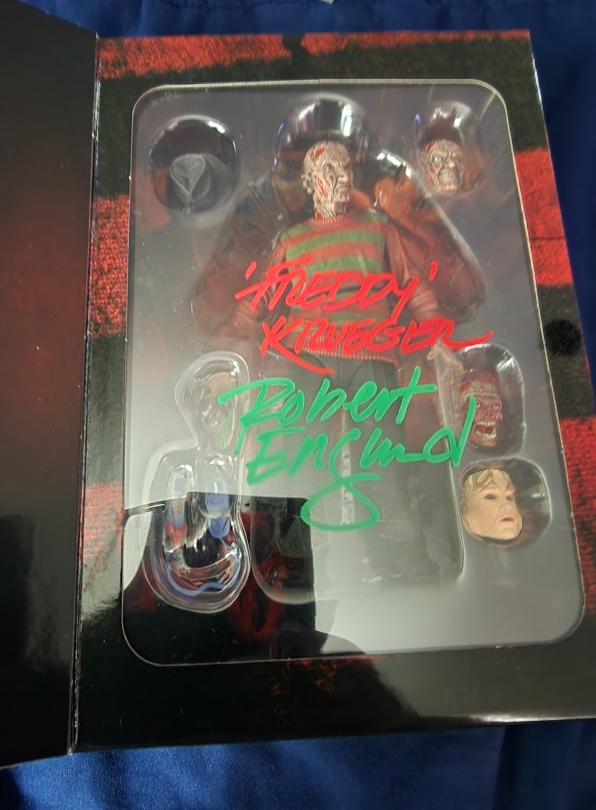 Robert Englund Autographed Neca Nightmare Elm Street Figure Freddy Krueger JSA Robert Englund Autographed Neca Nightmare Elm Street Figure Freddy Krueger JSA