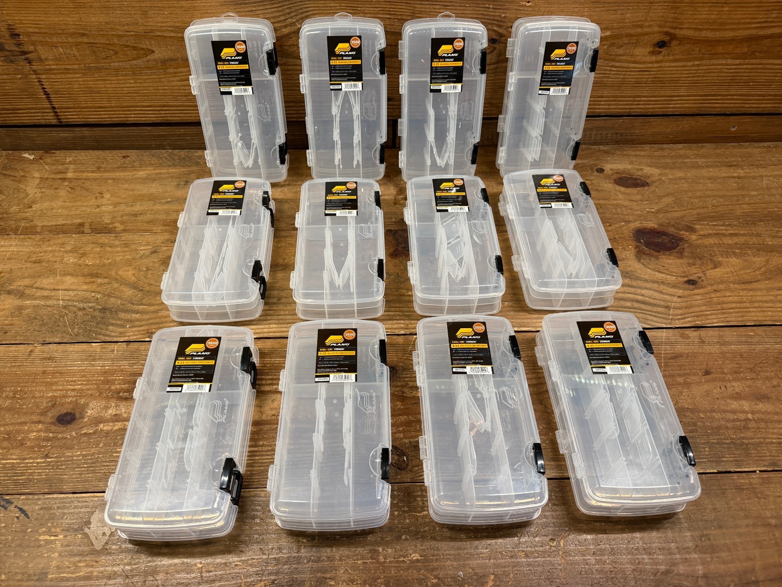 (12) Plano 3500 Series Double Sided Stowaway Adjustable Tackle Box 350022 (12) Plano 3500 Series Double Sided Stowaway Adjustable Tackle Box 350022