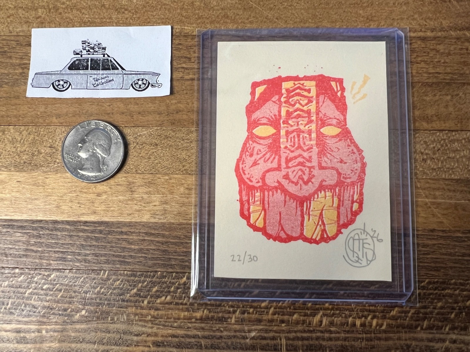 GATS PTV Mini print  2.5 x 3.5 #22 of 30 signed and numbered Swampy Graffiti