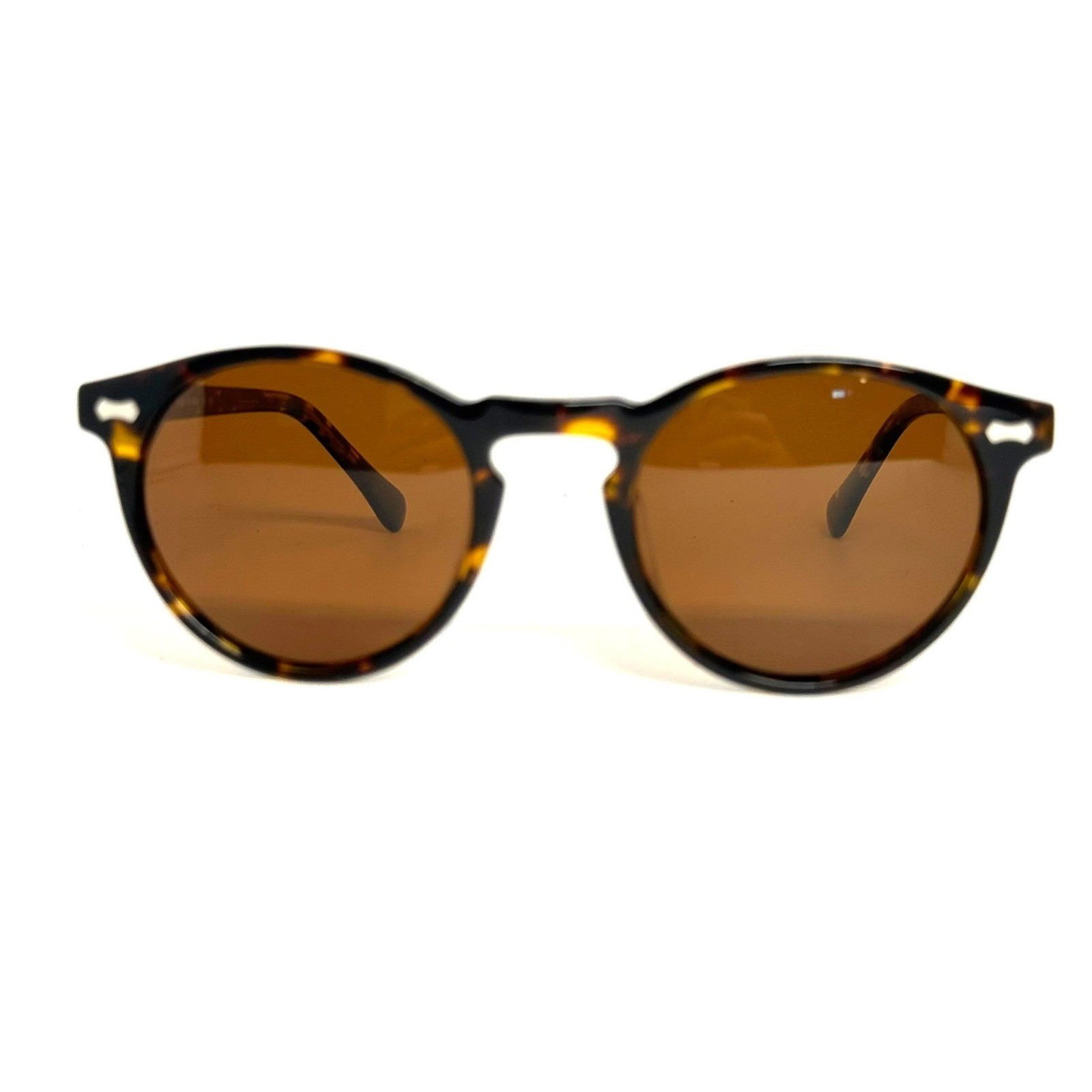 Carfia CA5288 Polarized Round Sunglasses Tortoiseshell Brown Lens Italy Design